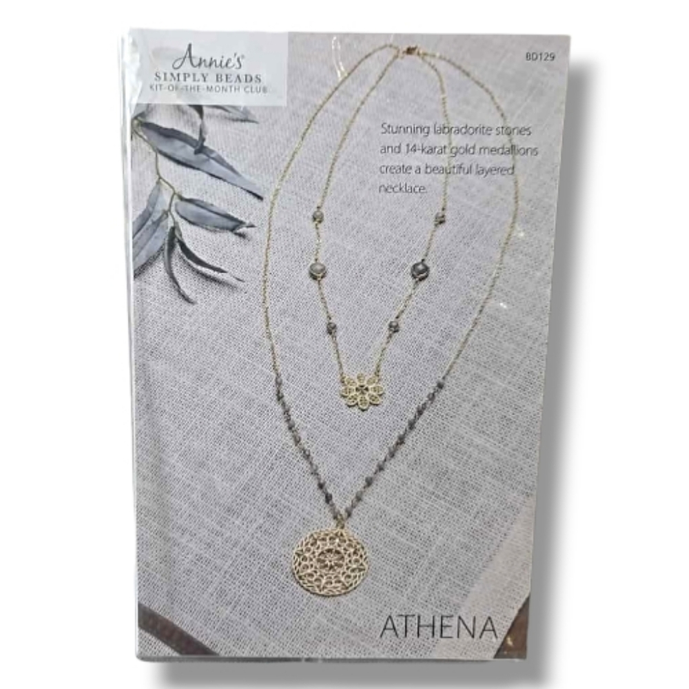Annie’s Simply Beads Layered Necklace Kit Athena - 14k Gold & Labradorite Stones